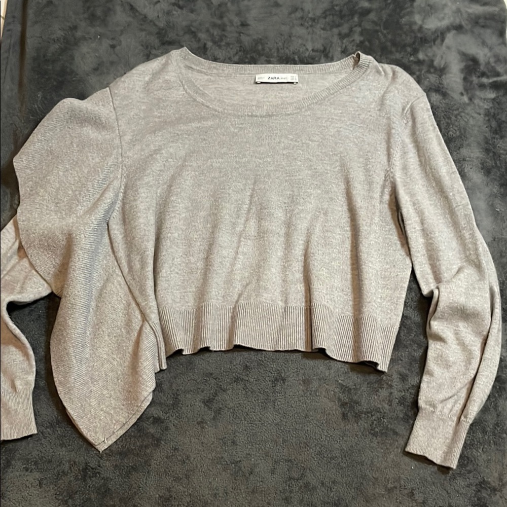 Zara Gray Asymmetrical Sweater